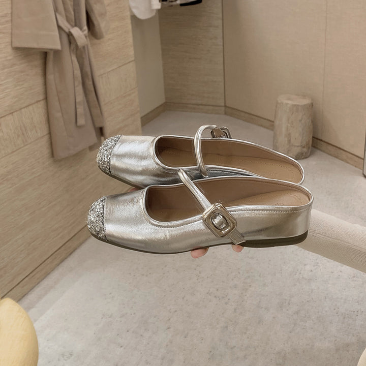 Kvinder Elegante Mary Jane Ballerinas med Strass-accents Stilla