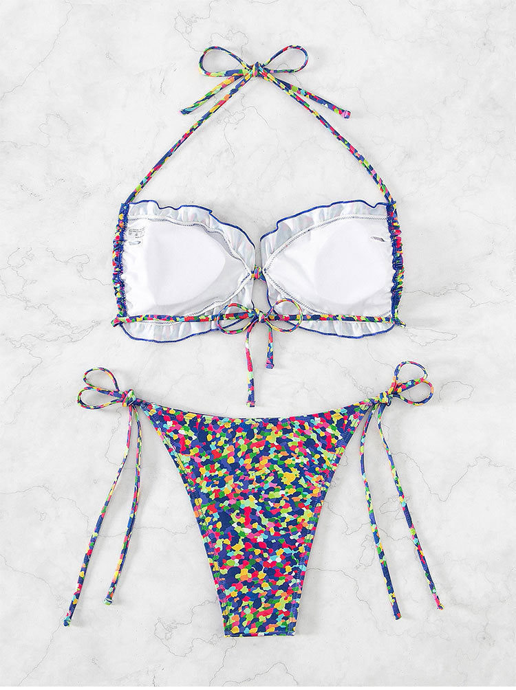 Dame Legende bikini med rynker og sidelivbindinger Skovae