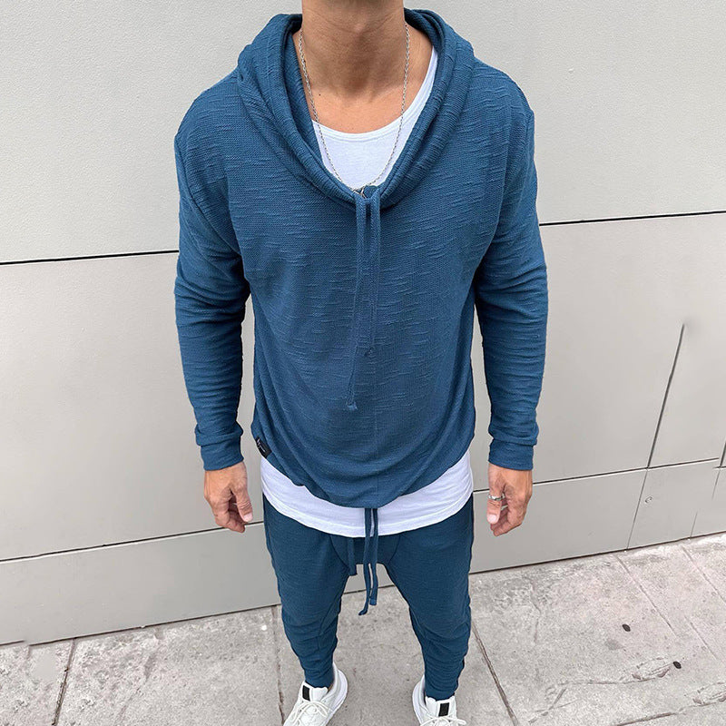 Herrer afslappet hoodie med overdimensioneret størrelse og kengurulomme Stilla