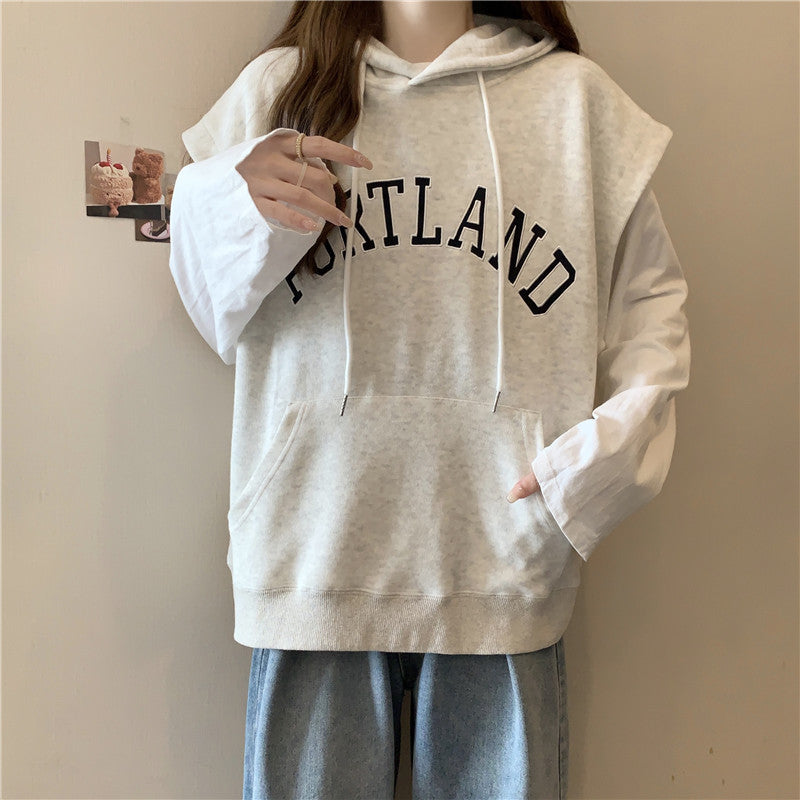 Dame Oversized Hættetrøje med lagdelt design Stilla