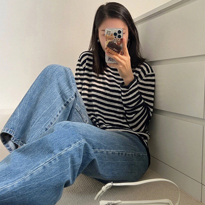 Kvinders afslappede og vidde jeans Stilla