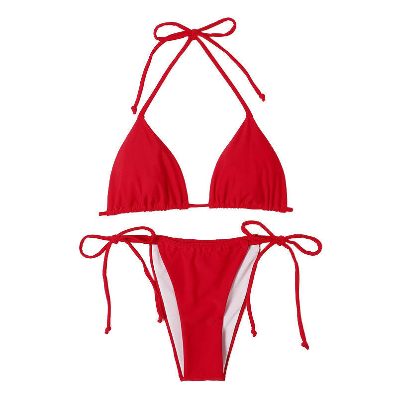 Dame triangel-bikini med justerbare bånd Skovae 1779792009
