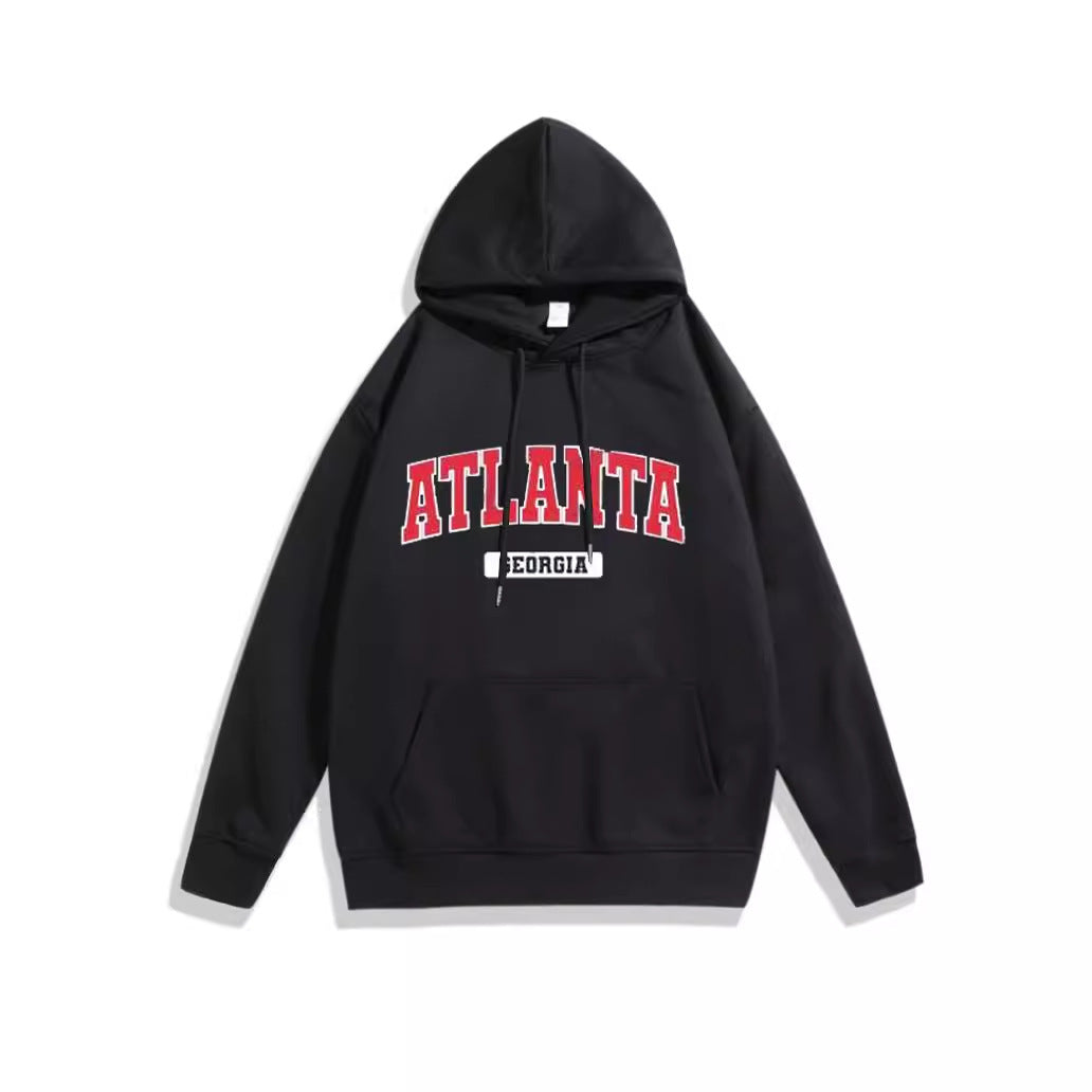 Kvinders hoodie med stilfuld Atlanta print Skovae
