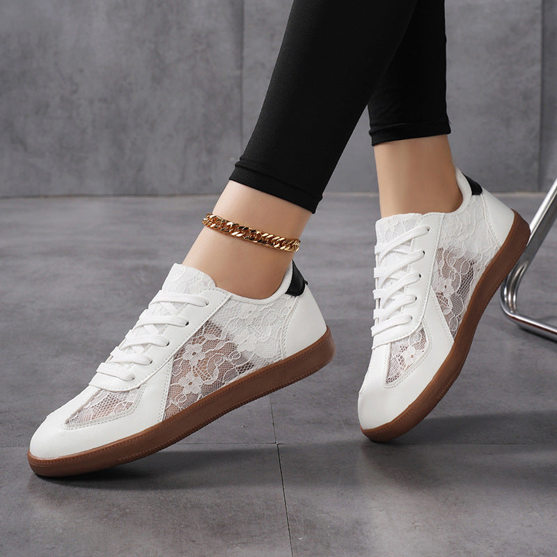 Dame Spids-Overlay Fritid Sneakers Stilla