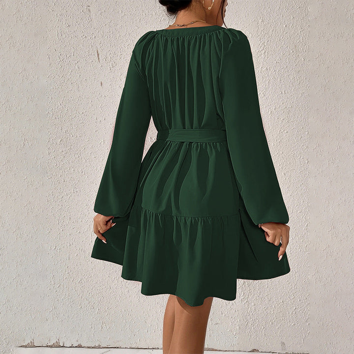 Stilla | Ruffles Elegant Langærmet Kjole