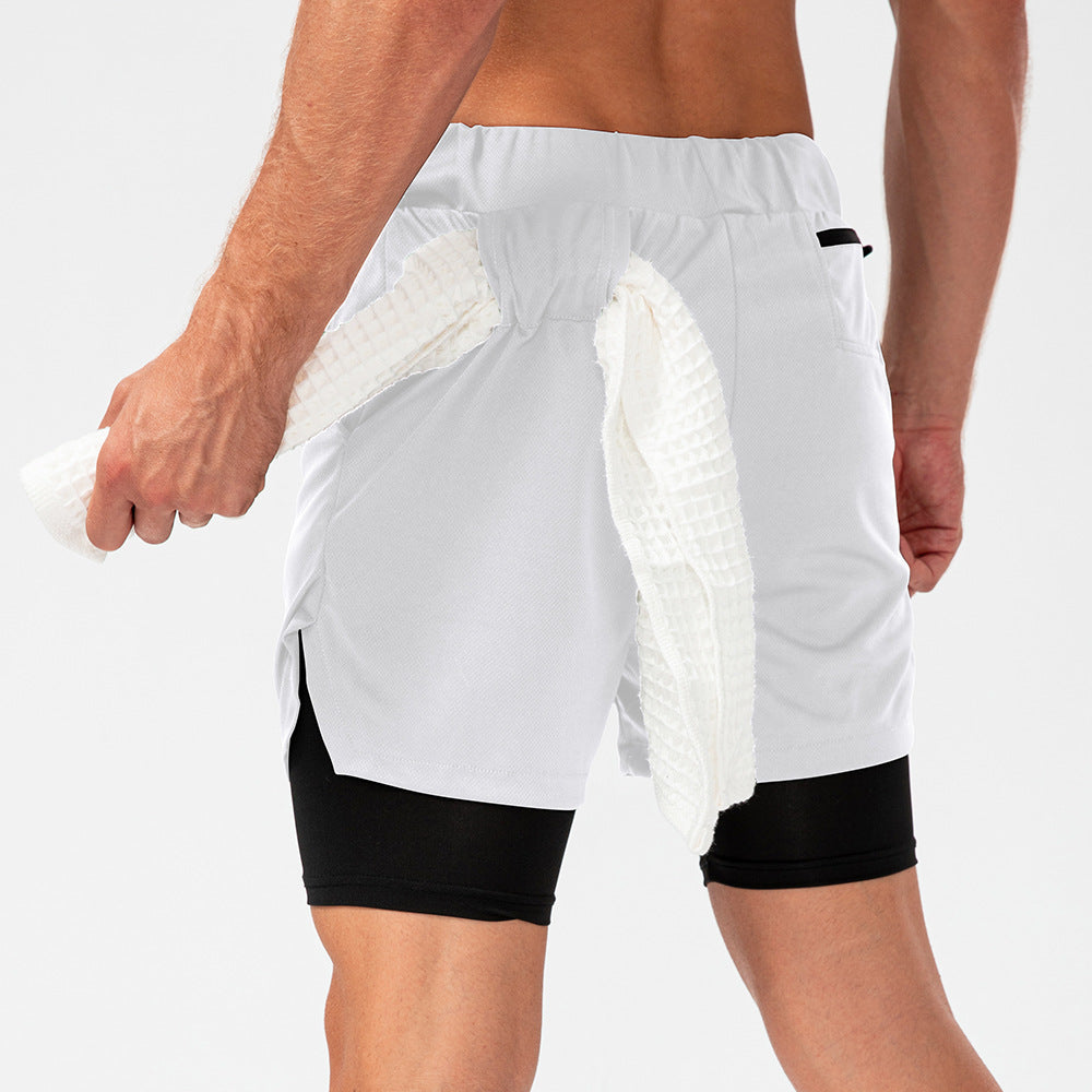 Herrer Sportlige Funktionsshorts med indershorts og justerbar talje Stilla