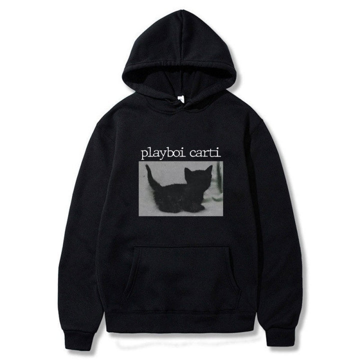 Kvinders hætte sweatshirt med unik kunstnerisk tryk Skovae