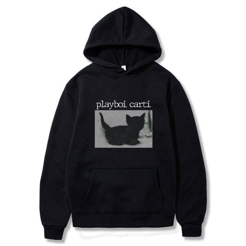 Kvinders hætte sweatshirt med unik kunstnerisk tryk Skovae