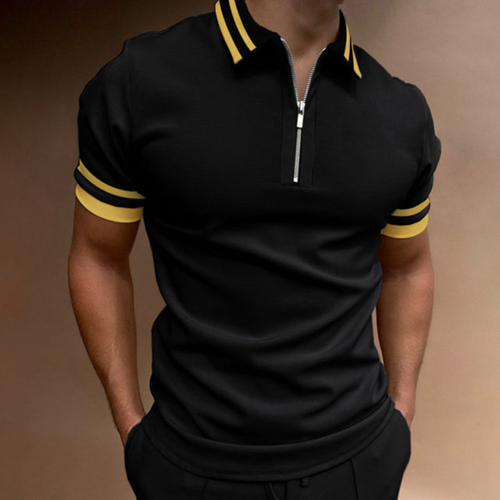 Herrer Stilfuld Kortærmet Zip Polo Shirt Stilla