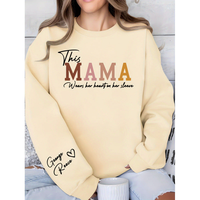 Kvinders sweatshirt med inspirerende mortryk og komfortabel pasform Stilla