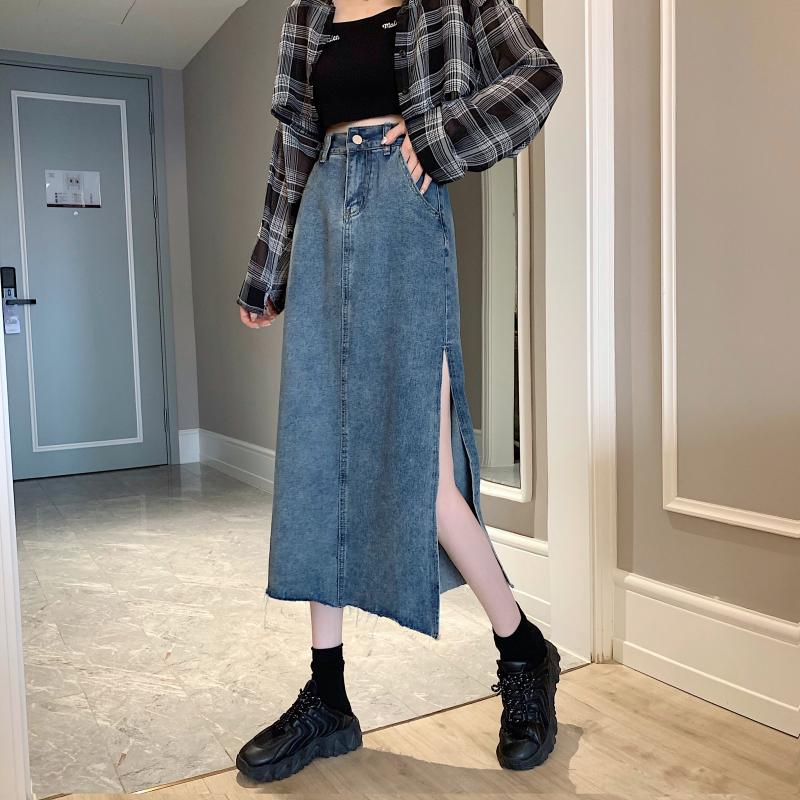 Kvinde Denim Nederdel Stilla