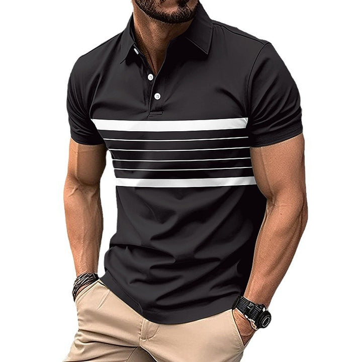 Herrer polo-shirt med stribemønster og optimal pasform Stilla