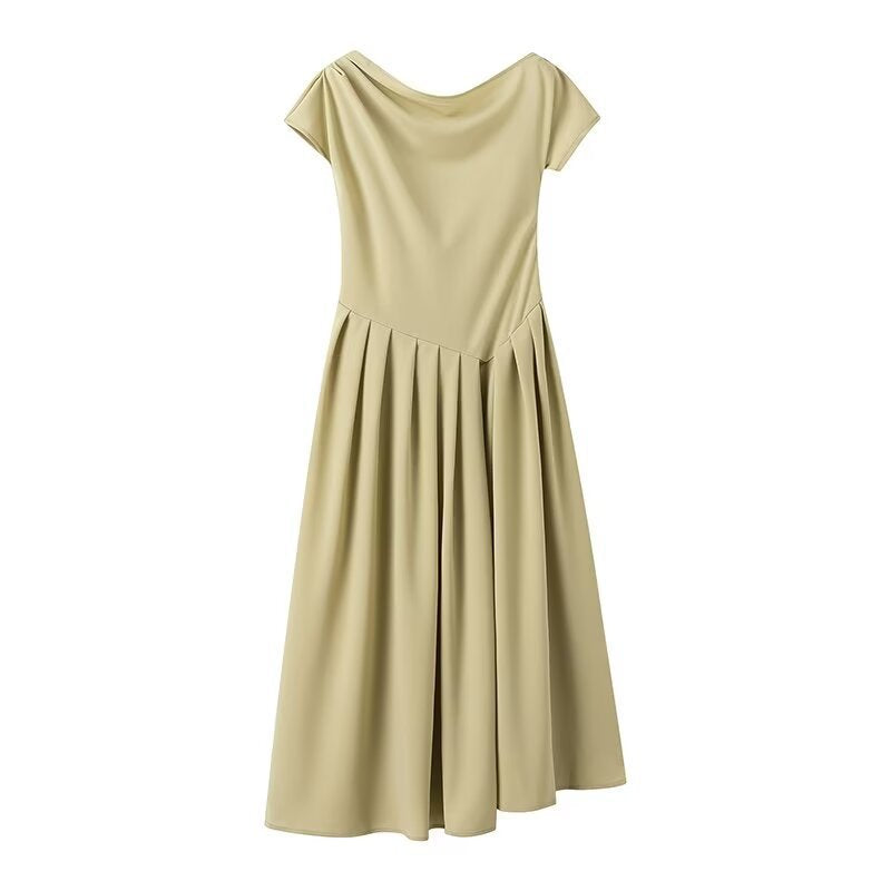 Dame Elegant maxikjole med flydende snit og smigrende draperingsdesign Stilla