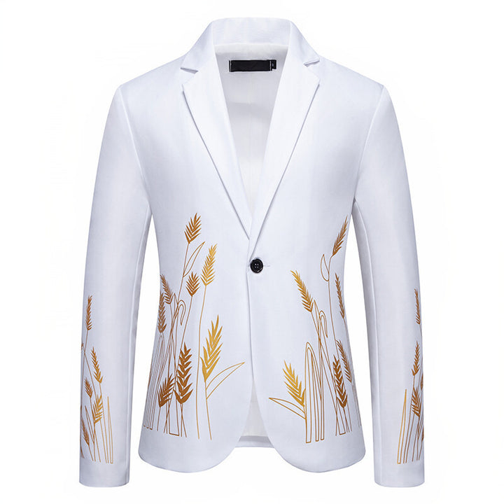 Herrer Broderet Blomster Blazer Stilla