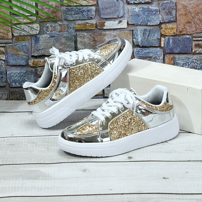 Dame Mode Glimmer-Sneakers Stilla