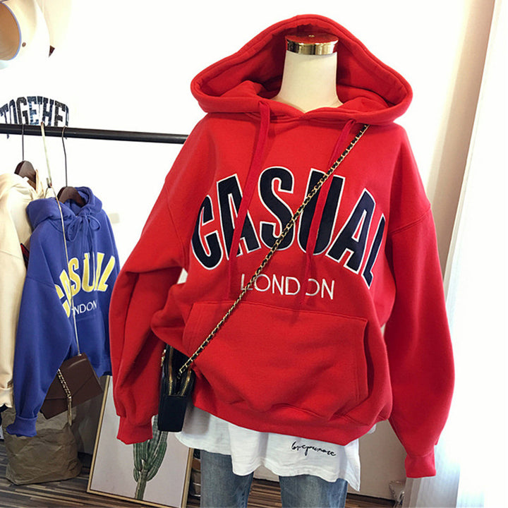 Femme Casual Grafisk Pullover Hoodie Stilla