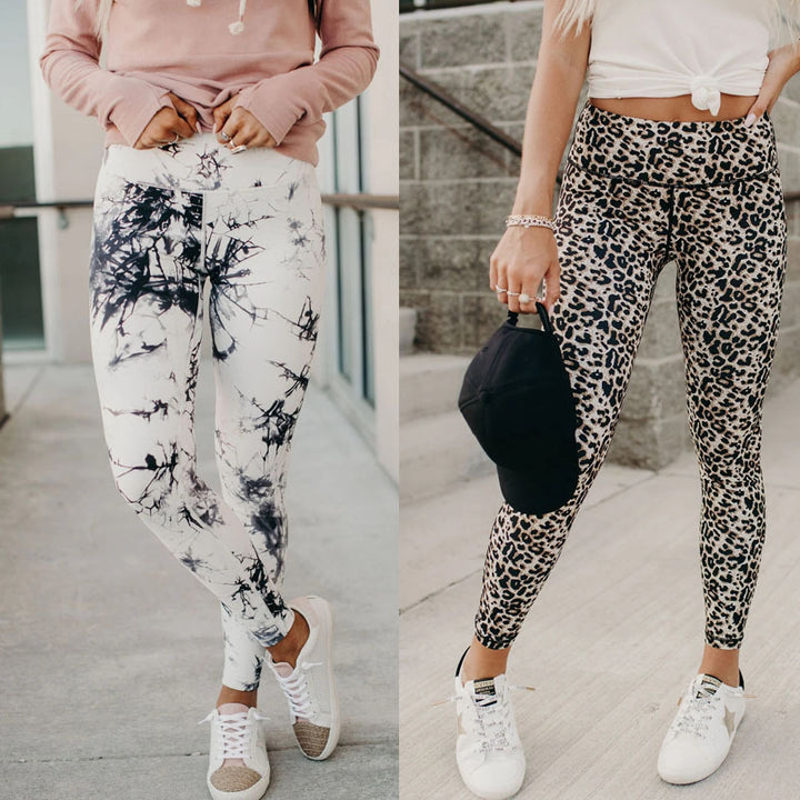 Dame Høj Talje Batik Leggings Stilla