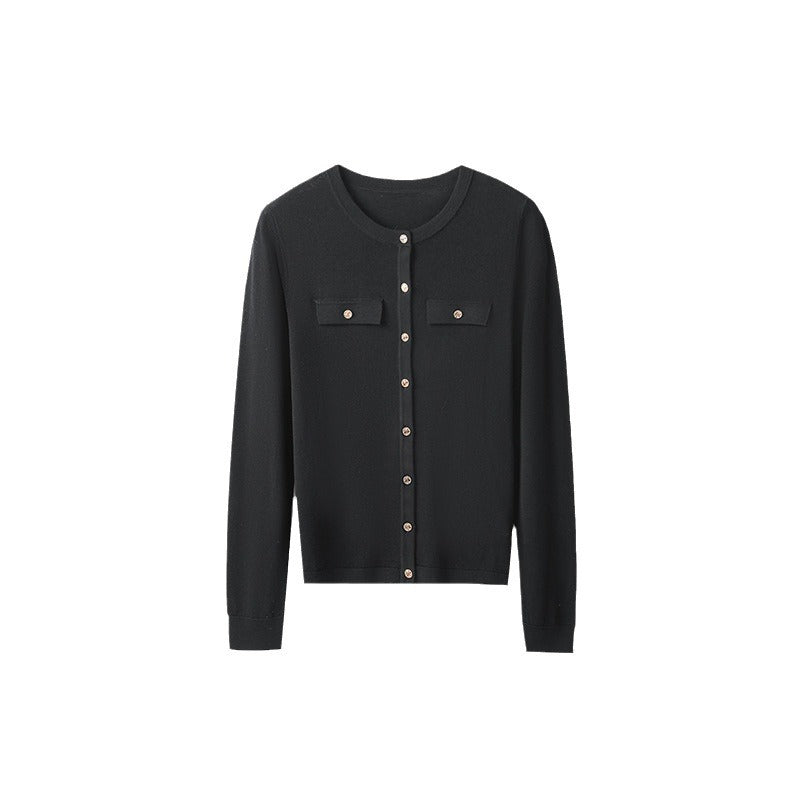 Dame Klassisk Knap-Front Cardigan Stilla