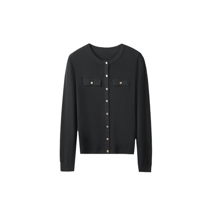 Dame Klassisk Knap-Front Cardigan Stilla