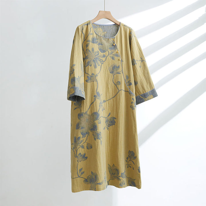 Dame fritidskjole med elegant blomsterdesign Stilla