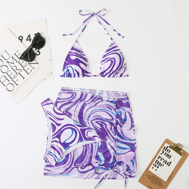 Femme Triangle Bikini-Sæt med matchende Sarong Stilla