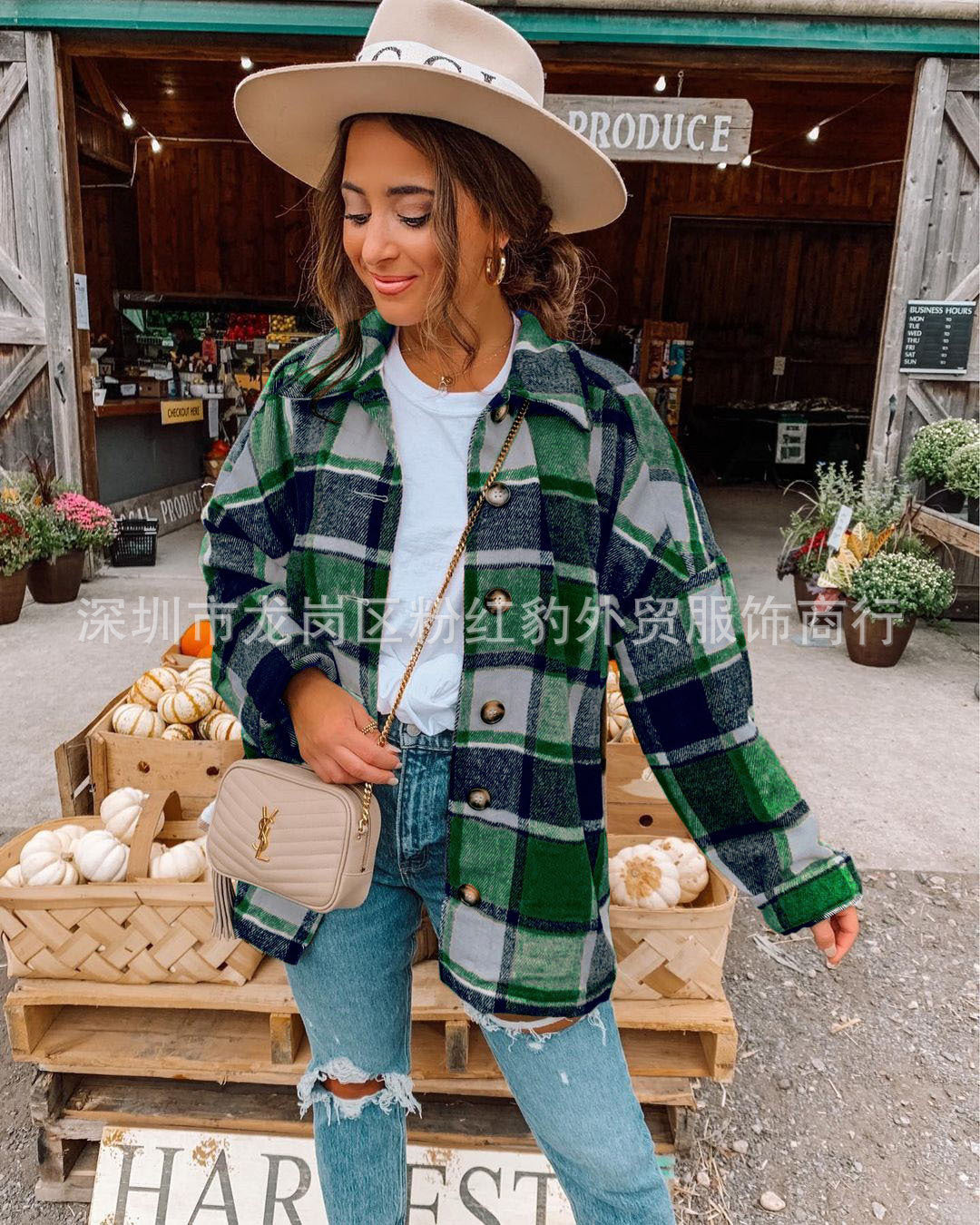 Dame Ternet Overgangsjakke i Casual-Style med store Knapper Stilla