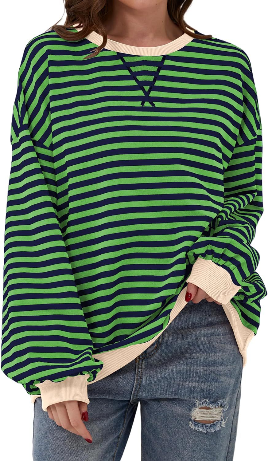 Stilla | Casual, Stribet Pullover Med Løs Pasform