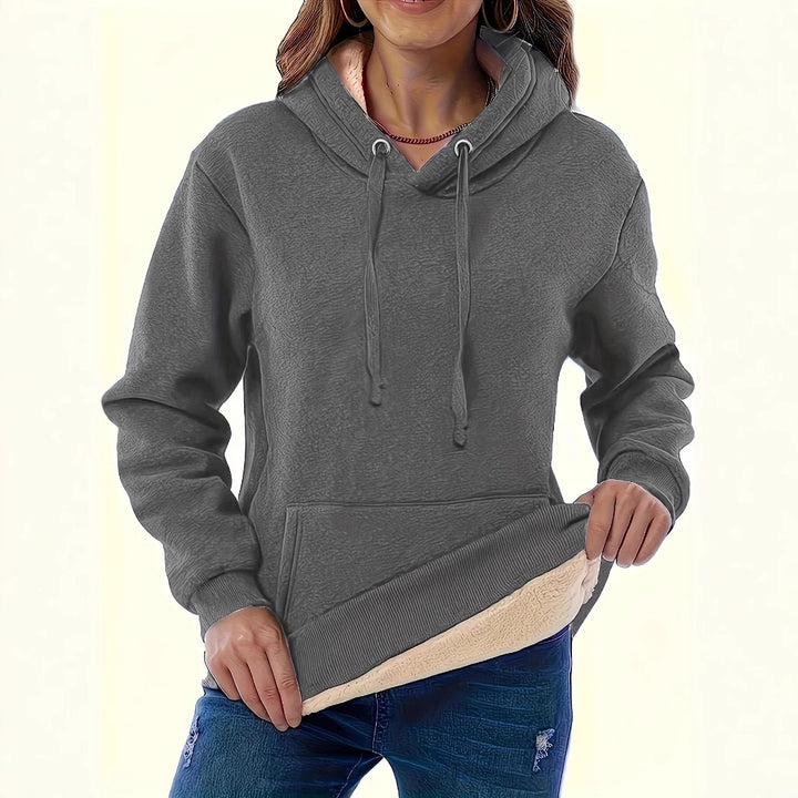 Dame hoodie med blødt indre for og behagelig pasform Stilla