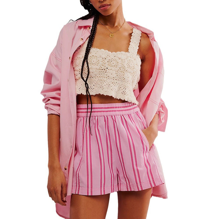 Dame sommerlige stribede shorts Stilla