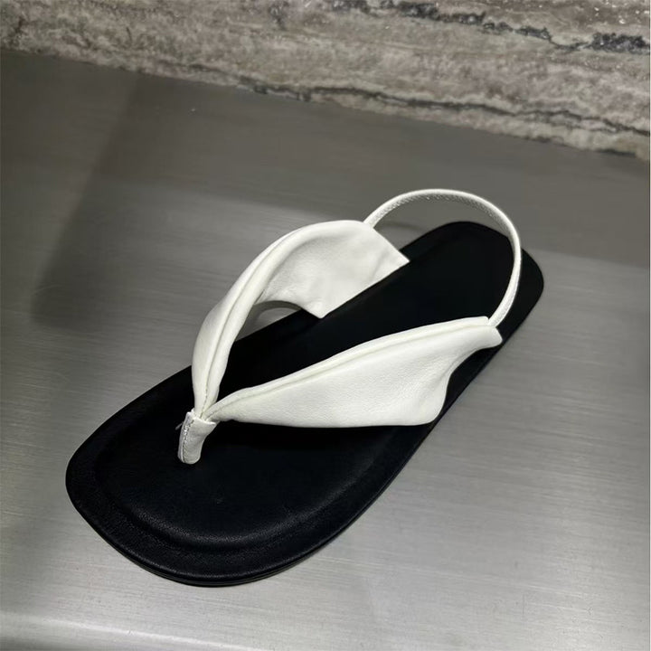 Dame Minimalistiske Tåseparator Sandaler med Justerbare Stropper Stilla