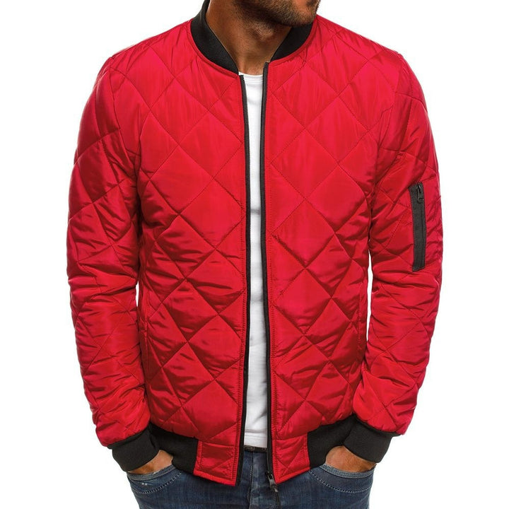 Herrernes quiltede bomberjakke med kontrasterende detaljer Stilla
