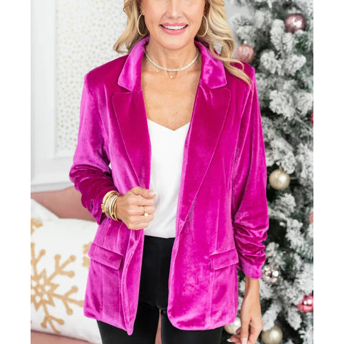 Dame glamourøs Samt Blazer Stilla