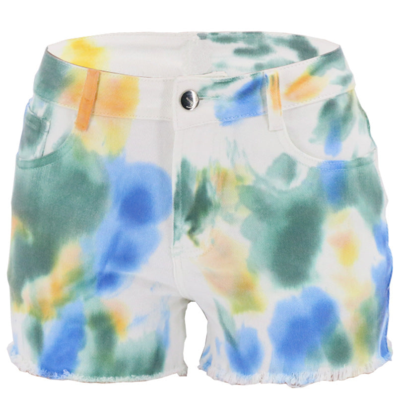 Dame tie-dye Denim-Shorts Stilla