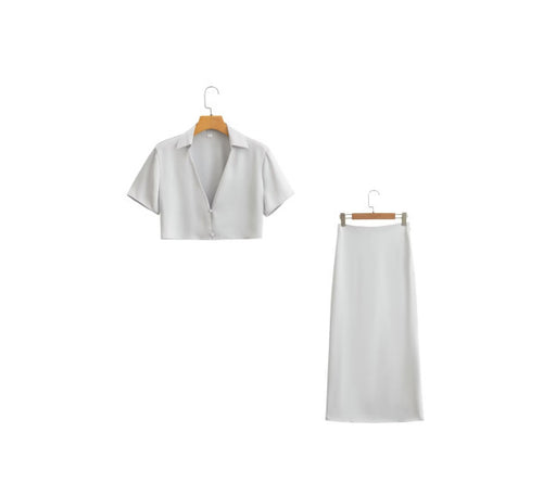 Kvindernes elegante maxi nederdel med strømmende snit og høj talje Stilla