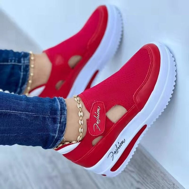 Dame Åndbare Slip-On Sneakers med skridsikker sål og elastisk overdel Stilla