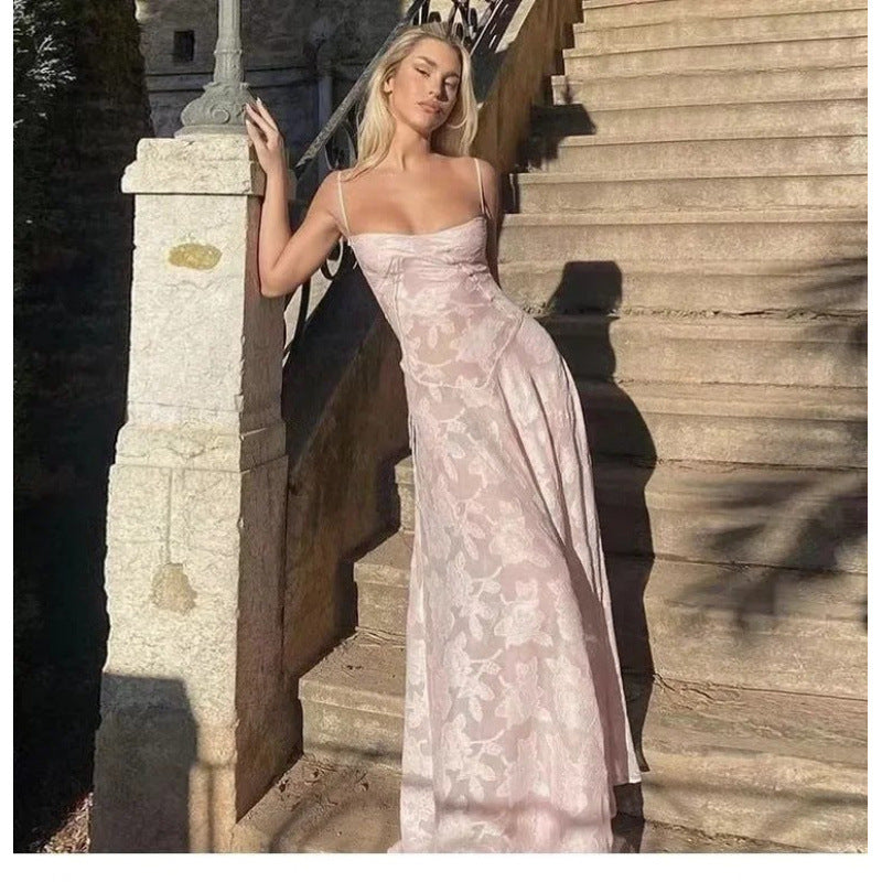 Dame Floral Blonde Maxi Kjole Stilla