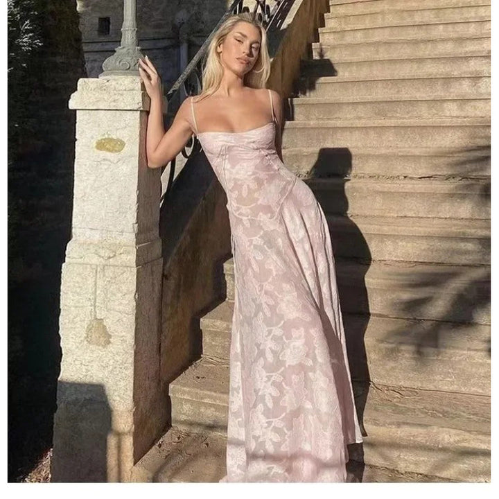 Dame Floral Blonde Maxi Kjole Stilla