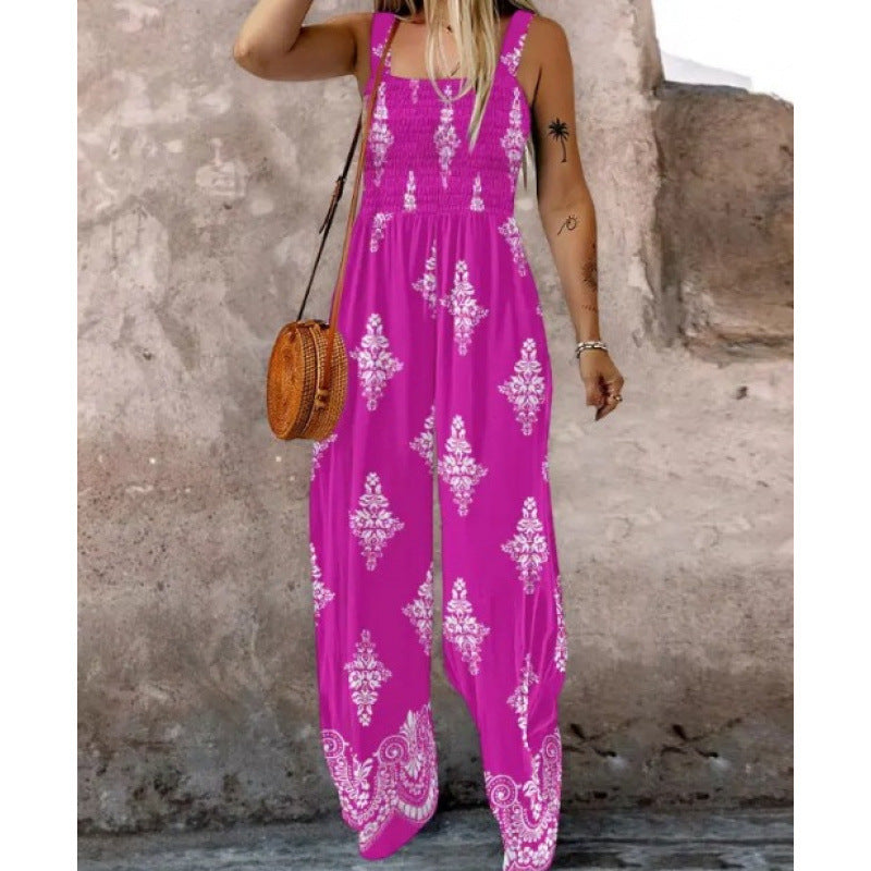Kvinder Bohemian Bredbenet Overall Stilla