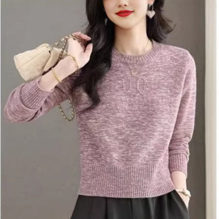 Damer fashionable strikket pullover med fint kabelmønster Stilla