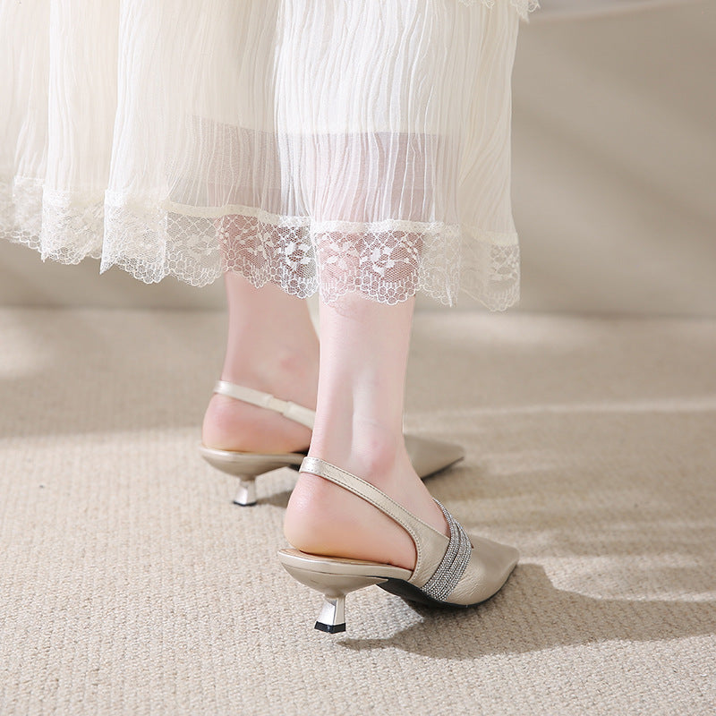Dame Elegante stilfulde Slingback-hæle Stilla