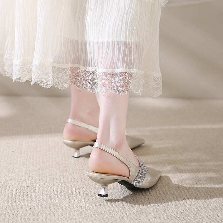 Dame Elegante stilfulde Slingback-hæle Stilla