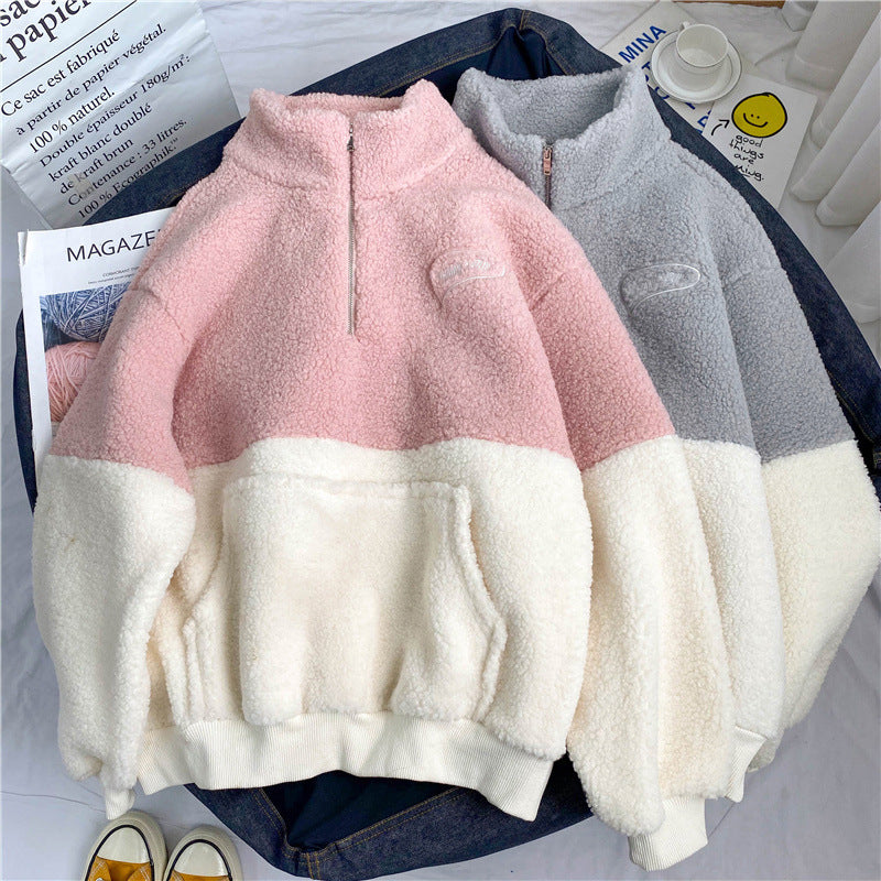 Femme Cozy Farveblok Fleece-Jakke Stilla