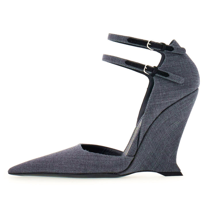 Femme Elegante Syntetisk Skindsål Wedge Pumps Stilla