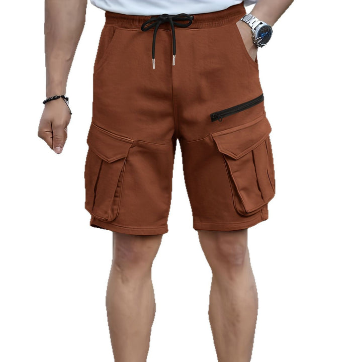 Herre Cargo-Style Utility-Shorts med Multifunktionslomme-design Stilla