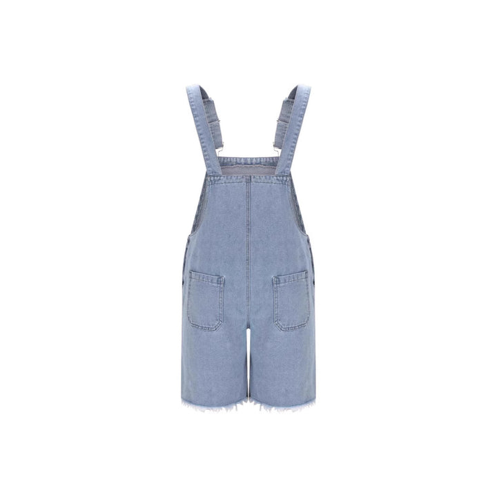 Herre Latzshorts i afslappet destroyed-stil med funktionelle lommer og stilfulde huller Stilla
