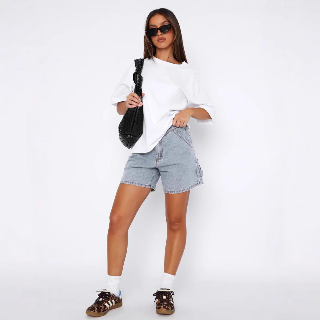 Dame cargo-shorts med sidelommer og afslappet snit Stilla