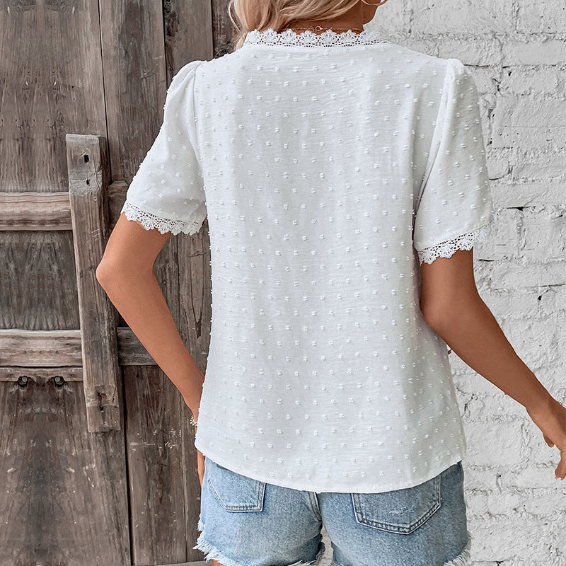 Femme Elegante Kortærmet Bluse Stilla