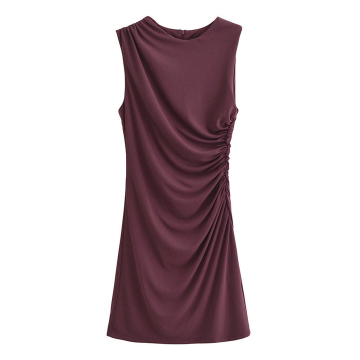 Femme Elegante ærmeløs flæsekjole Stilla