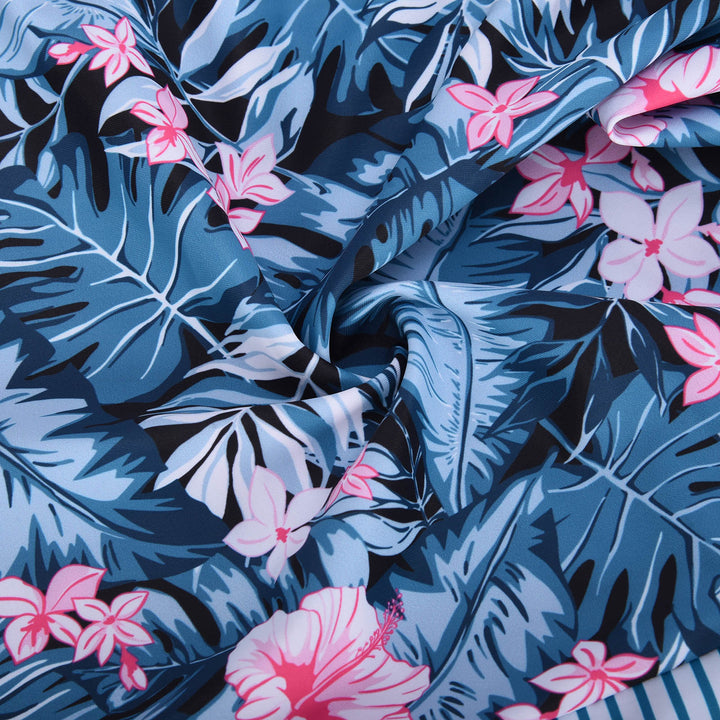 Dame Tankini med floralt design og asymmetrisk nederdel Stilla