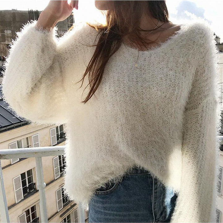 Kvinder Fluffy Sweater Stilla
